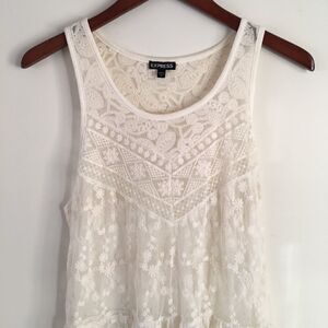 EXPRESS Lace Boho Tunic Top | Size Small